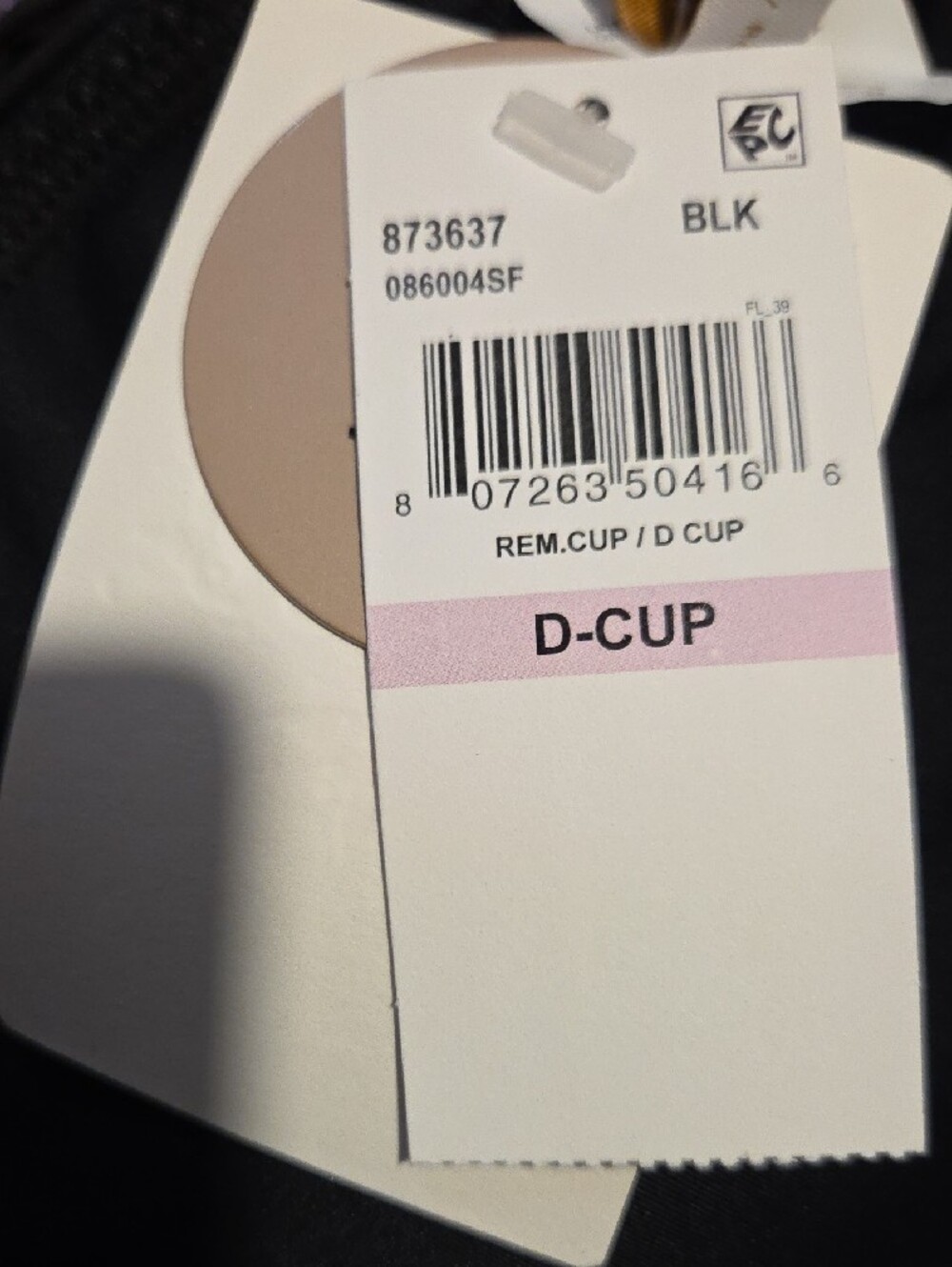 NWT D CUP Becca Women's Color Prism Halter Bikini Top, Adjustable, Tie Back, Bla - Picture 3 of 5